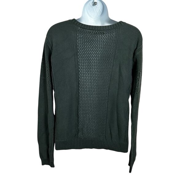 Rubbish Green Semi Open Knit Sweater Sz M Pullover Long-Sleeve Coastal Top - Picture 7 of 8